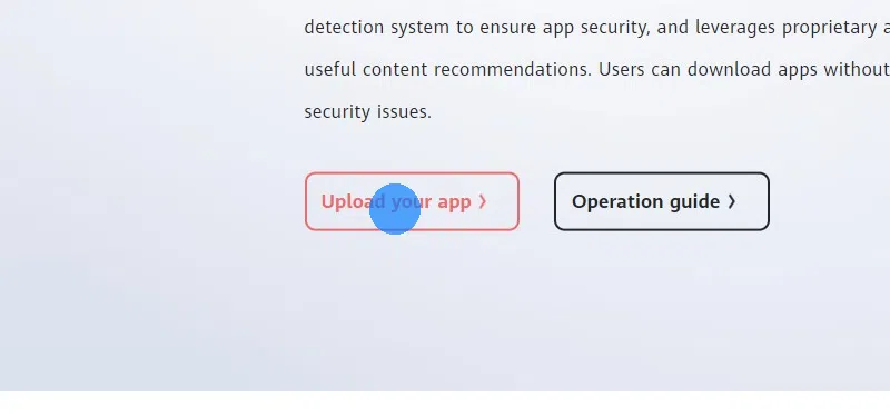 Click "Upload your app"