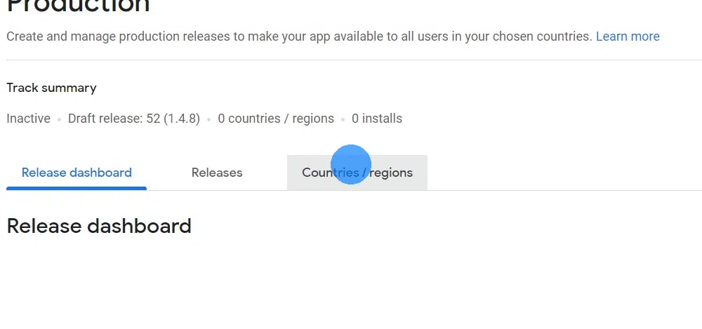 Click the "Countries / regions" tab.