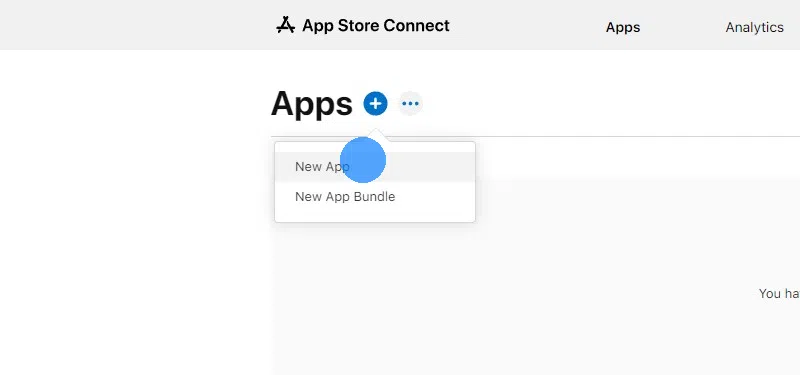Click "New App".
