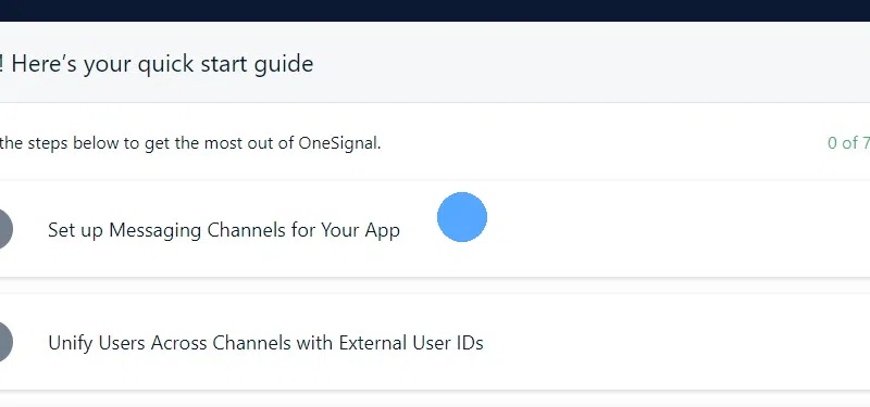 Go to set up a messaging channel by either selecting the step in the quick start guide or by going to "Platforms" in the settings.