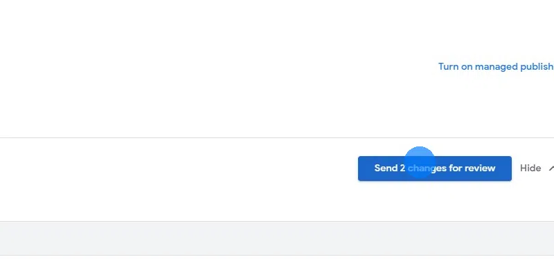Click "Send 2 changes for review"