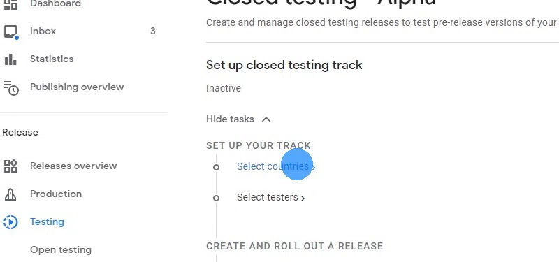 Go through the steps one by one, starting with selecting countries.