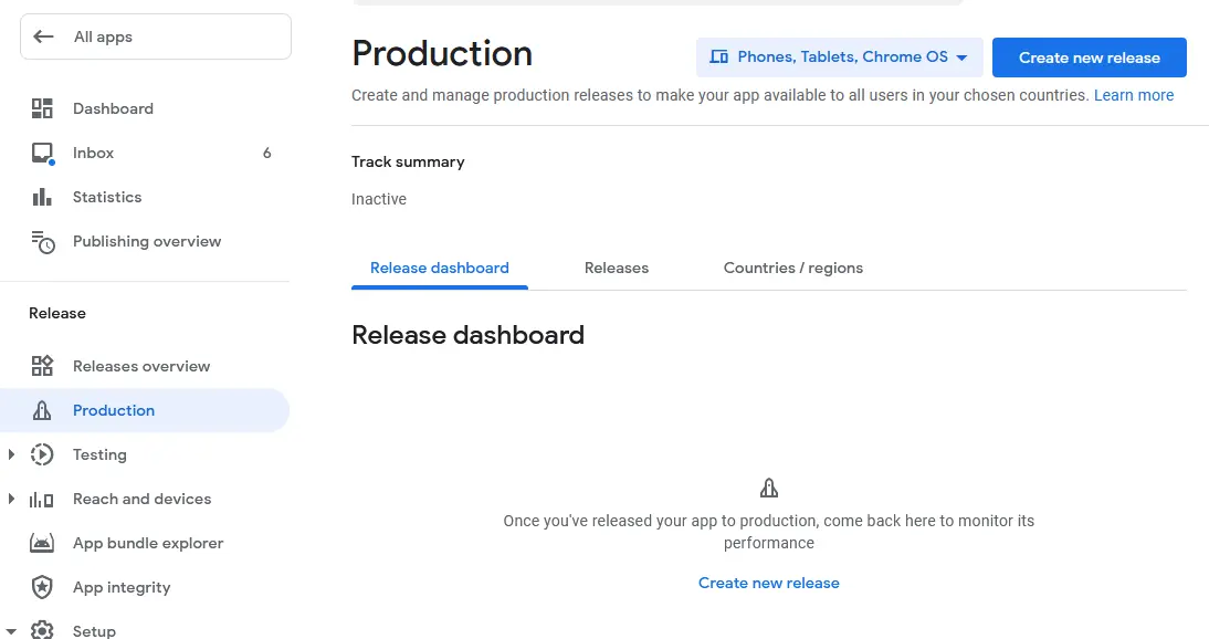 A screenshot of the unlocked production page.