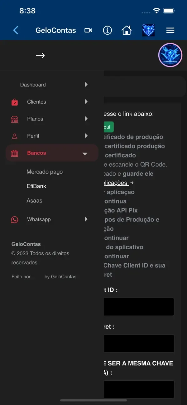 Graphic showing a screenshot of the BOT MULTI app that we developed based on the respective website