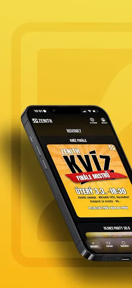 En illustration som visar Zenith webbplats som en app