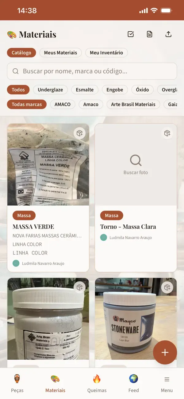 Image of the acervoceramica mobile app created by turning the owner's website into an app